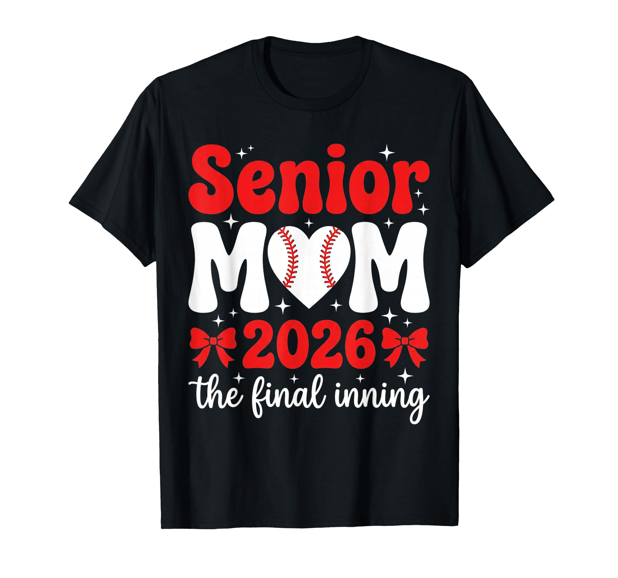 Senior Mom 2026 Baseball Proud T-Shirt - Minimalist Print for Adults - T-Shirt, Sweatshirt, Hoodie