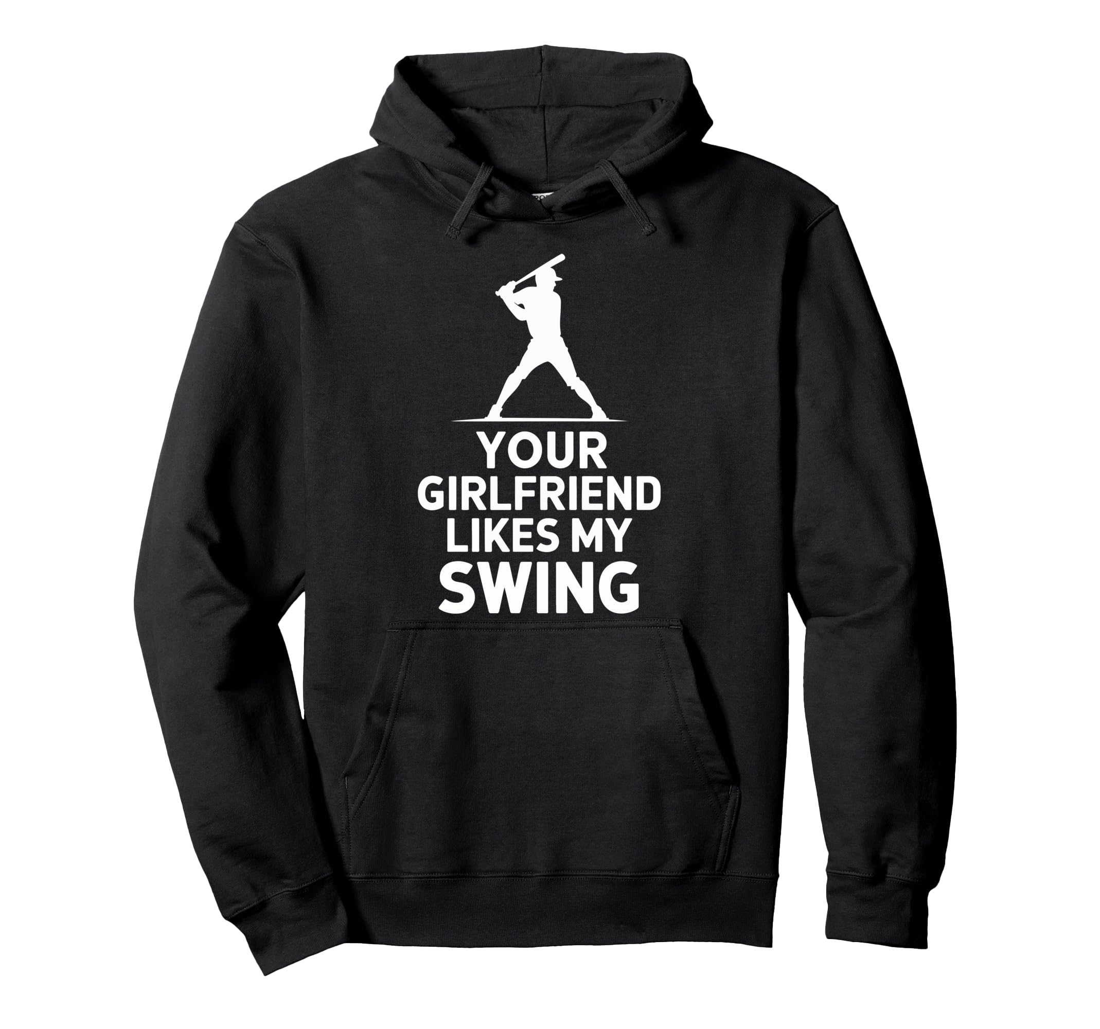 Your Girlfriend Likes My Swing Hoodie - Minimalist Print for Adults - T-Shirt, Sweatshirt, Hoodie