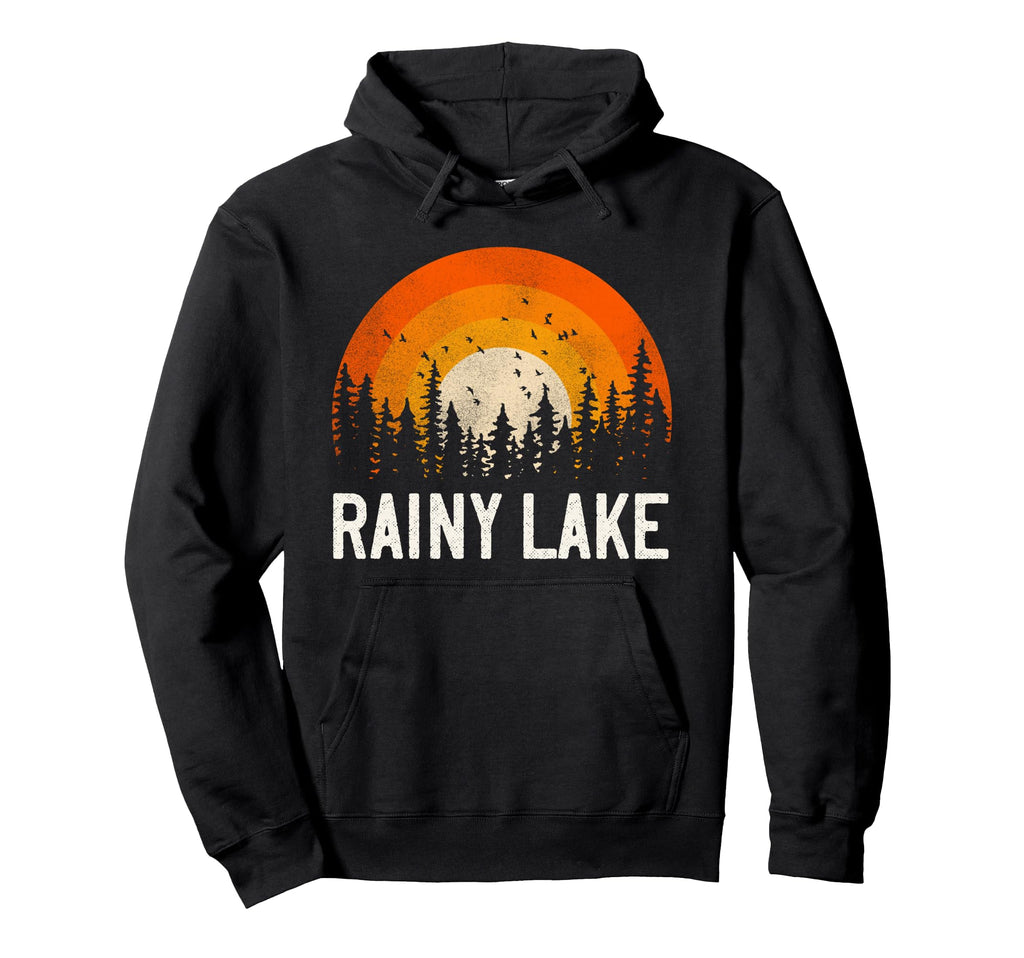 Rainy Lake 70S 80S Hoodie - Fun Novelty Design Men Women - T-Shirt, Sweatshirt, Hoodie