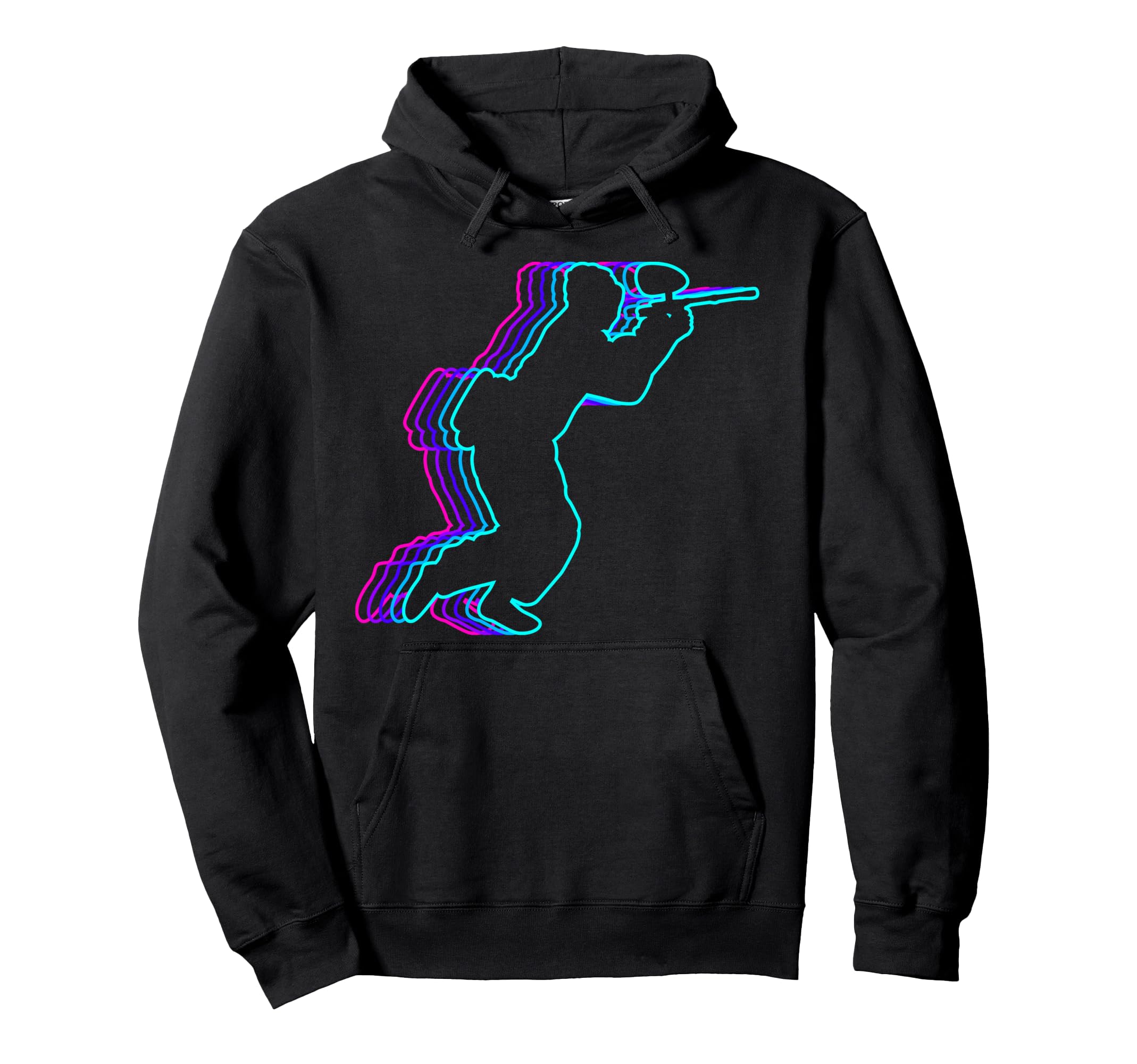 Paintball Player Team Vaporwave Hoodie - Graphic Print for Adults - T-Shirt, Sweatshirt, Hoodie