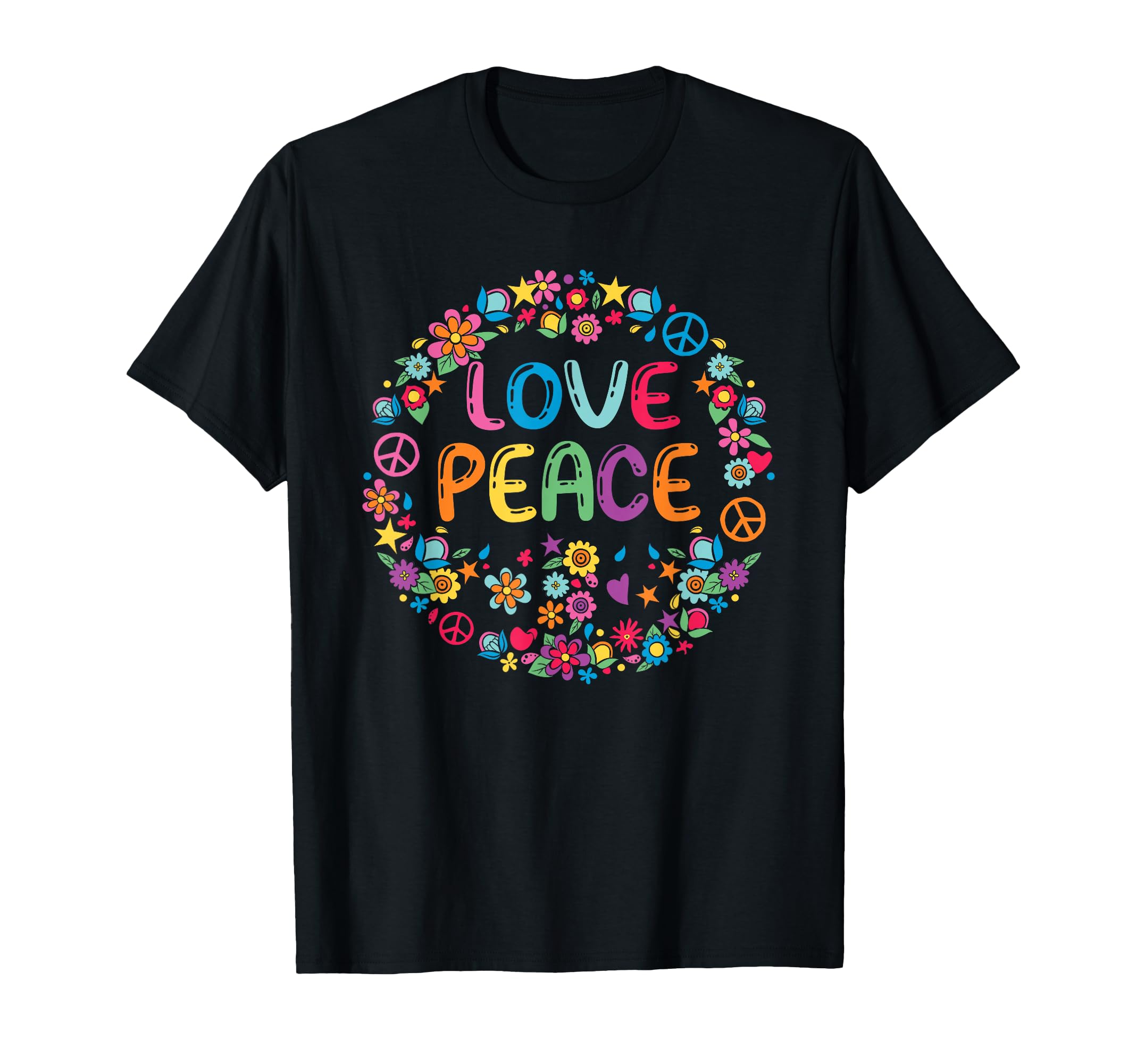Love Peace Flower Power Flowers T-Shirt - Casual Everyday Wear for Adults - T-Shirt, Sweatshirt, Hoodie