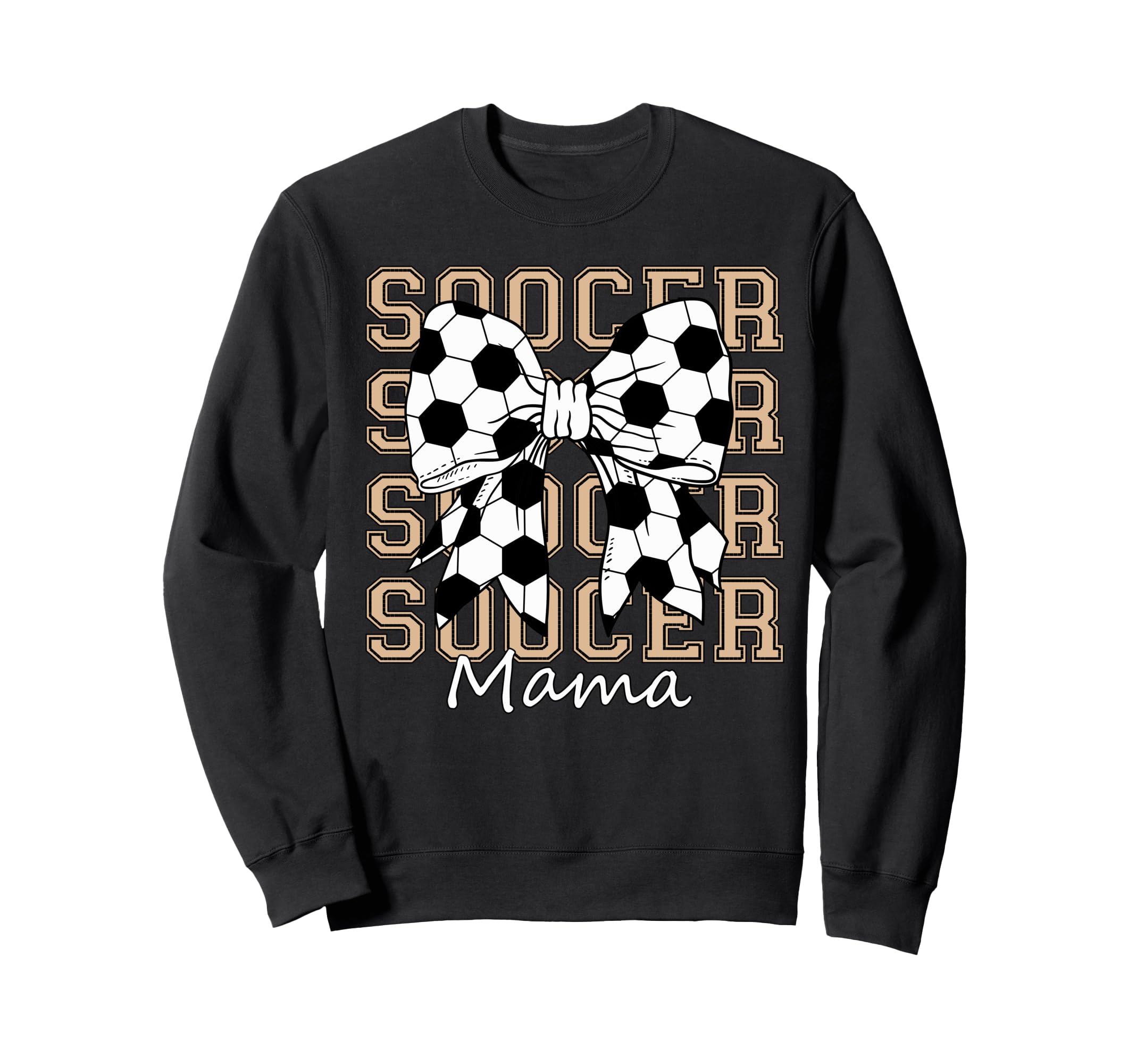 Soocer Mama Coquette Bow Game Day Sweatshirt - Custom Art Print for Adults - T-Shirt, Sweatshirt, Hoodie