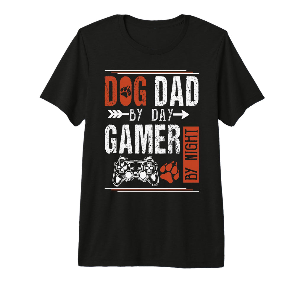 Mens Dog Dad Day Gamer Night Fathers T-Shirt - Graphic Print for Adults - T-Shirt, Sweatshirt, Hoodie