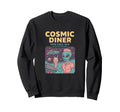 Cosmic Diner Space Caf Alien Sweatshirt - Minimalist Print Unisex - T-Shirt, Sweatshirt, Hoodie