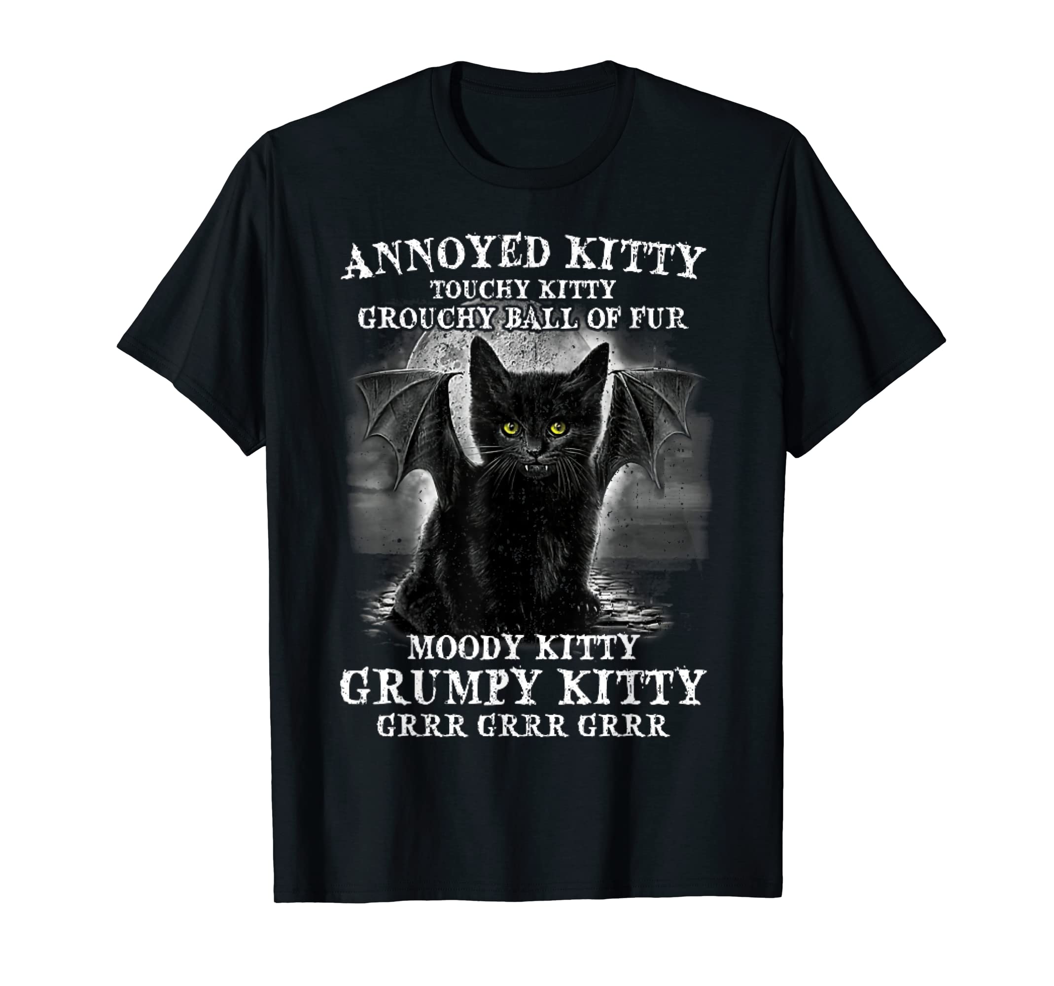 Cat Bat Annoyed Kitty Touchy Kitty T-Shirt - Custom Art Print Men Women - T-Shirt, Sweatshirt, Hoodie
