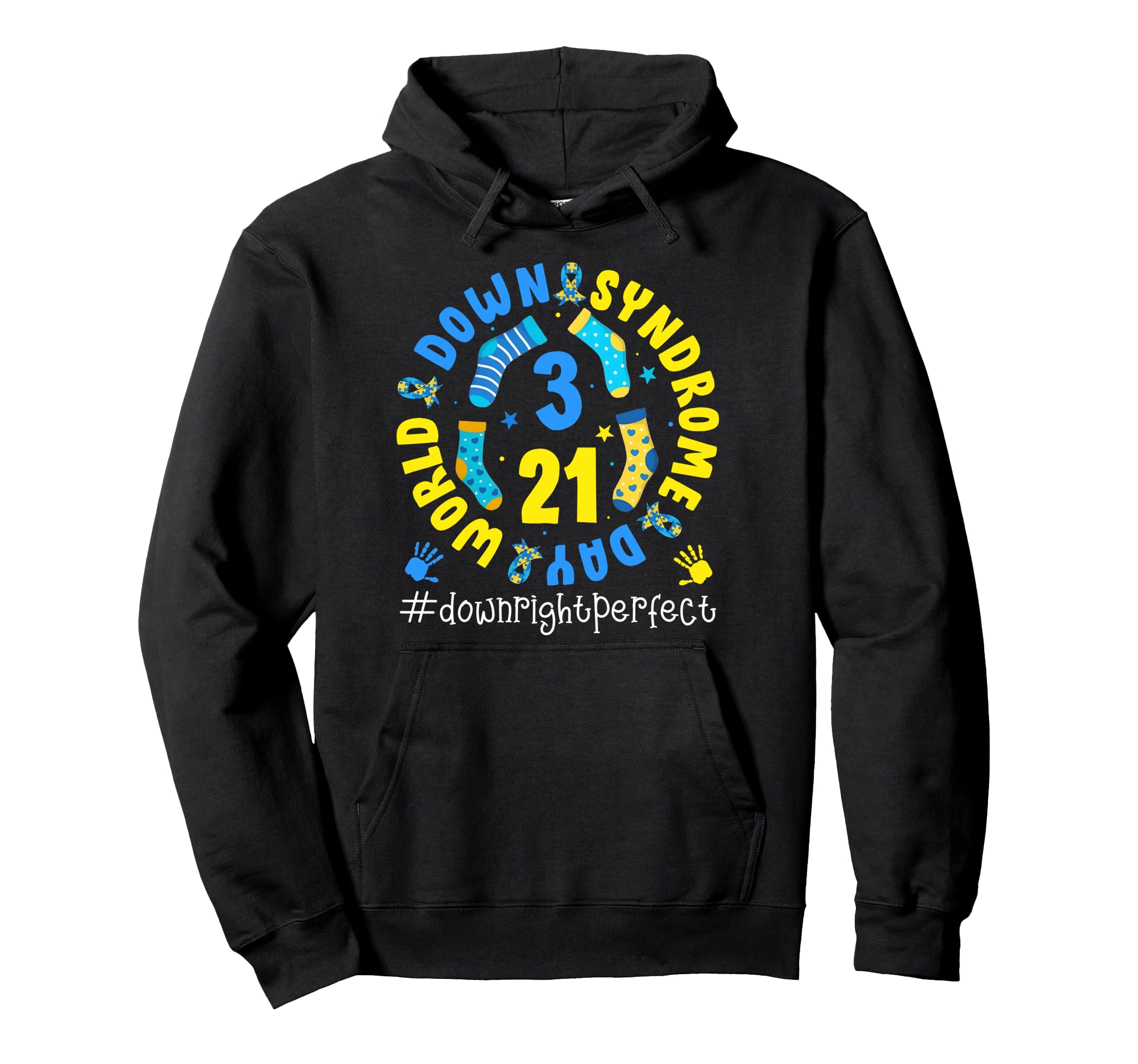 Rock Your Socks World Down Syndrome Hoodie - Novelty Apparel for Adults - T-Shirt, Sweatshirt, Hoodie