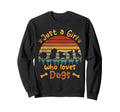 Just Who Loves Dogs Sunset Silhouette Sweatshirt - Graphic Print Unisex - T-Shirt, Sweatshirt, Hoodie