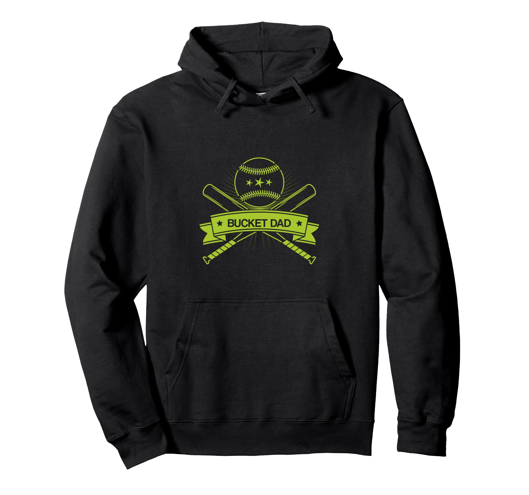 Bucket Dad Softball Dad Baseball Hoodie - Minimalist Print Unisex - T-Shirt, Sweatshirt, Hoodie