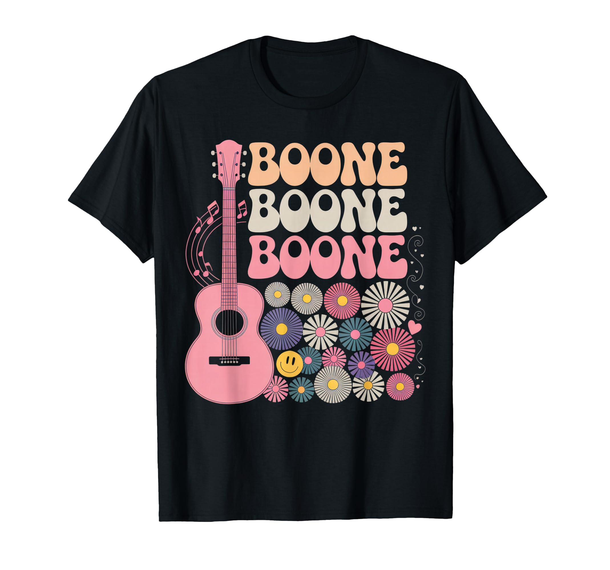 Hippie Guitar Flower Power Groovy T-Shirt - Streetwear Style for Adults - T-Shirt, Sweatshirt, Hoodie