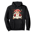 Merry Mushroom Santa Claus Groovy Hoodie - Streetwear Style for Adults - T-Shirt, Sweatshirt, Hoodie