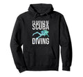 Id Rather Be Scuba Diving Distressed Diving Hoodie - Trendy Graphic Unisex - T-Shirt, Sweatshirt, Hoodie
