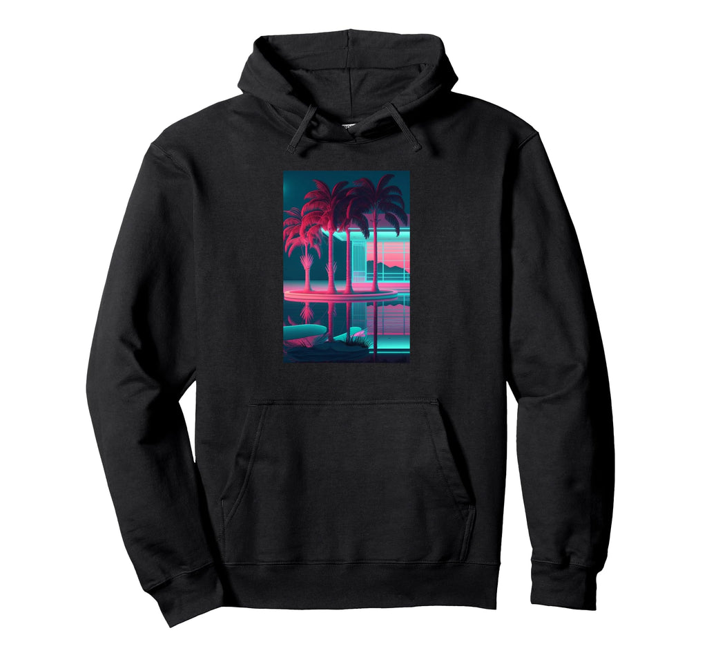 Vaporwave Aesthetic Trippy Tropical Hoodie - Streetwear Style Men Women - T-Shirt, Sweatshirt, Hoodie