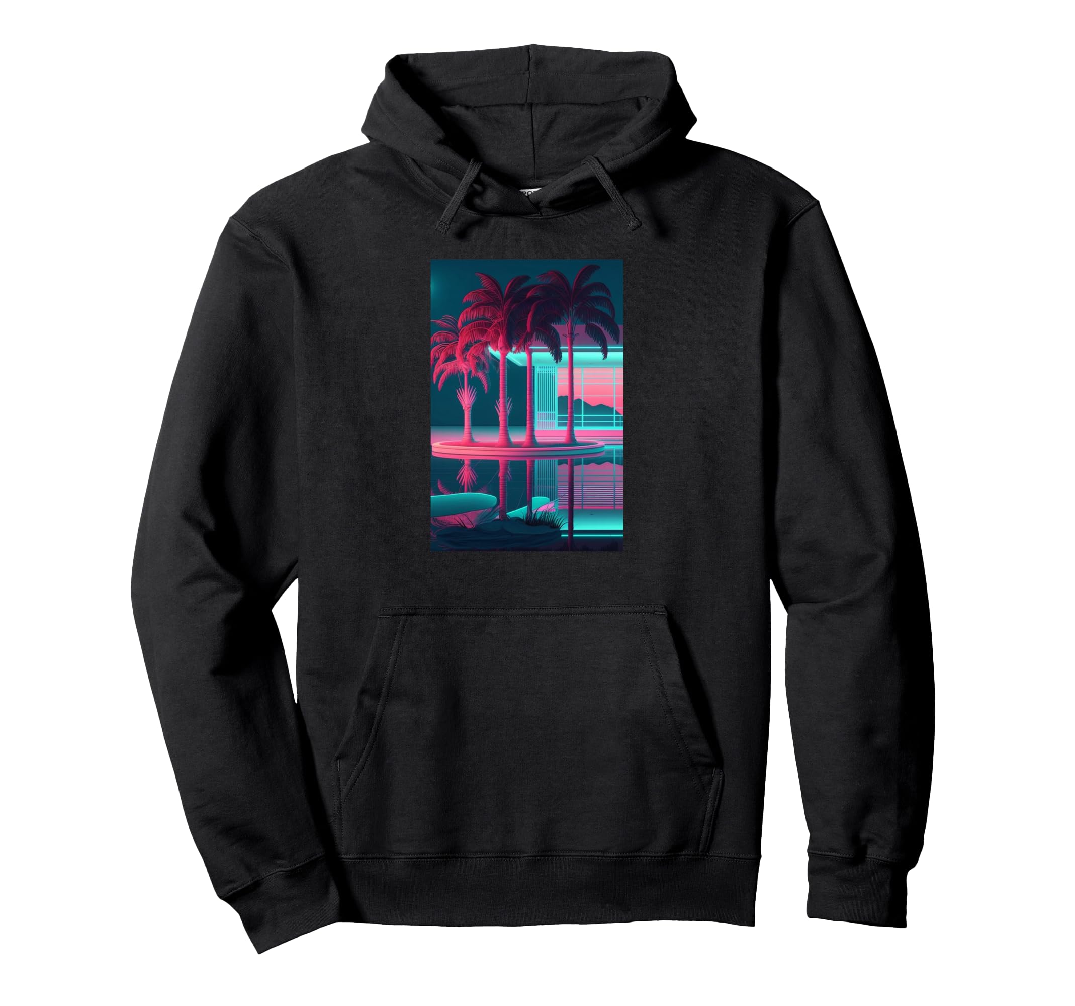 Vaporwave Aesthetic Trippy Tropical Hoodie - Streetwear Style Men Women - T-Shirt, Sweatshirt, Hoodie