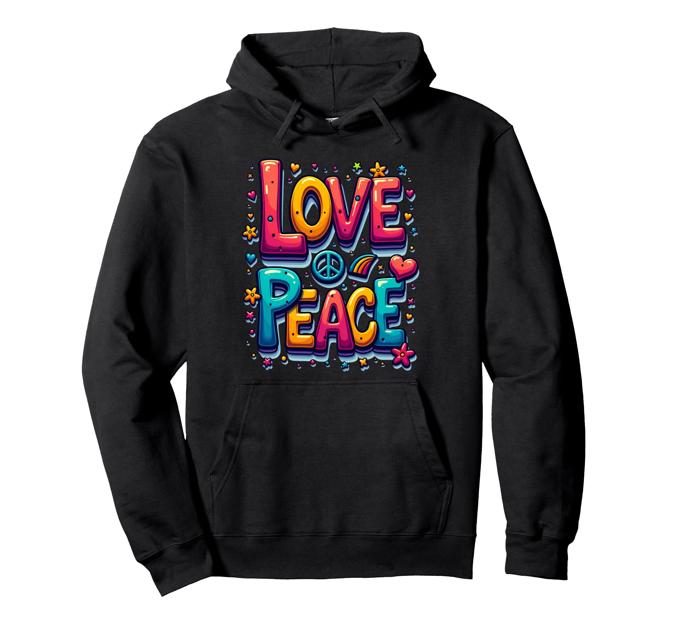 60S 70S Flower Power Groovy Love Peace Hoodie - Unique Graphic Unisex - T-Shirt, Sweatshirt, Hoodie