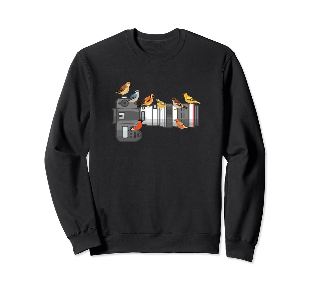 Bird Long Lens Camera Sunset Sweatshirt - Custom Art Print for Adults - T-Shirt, Sweatshirt, Hoodie