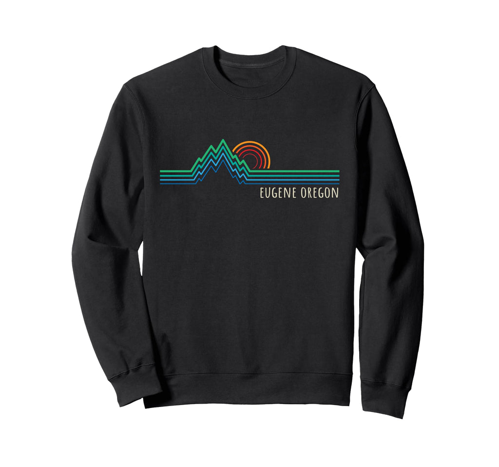 Eugene Oregon Usa Mountain Sunset Sweatshirt - Trendy Graphic Unisex - T-Shirt, Sweatshirt, Hoodie