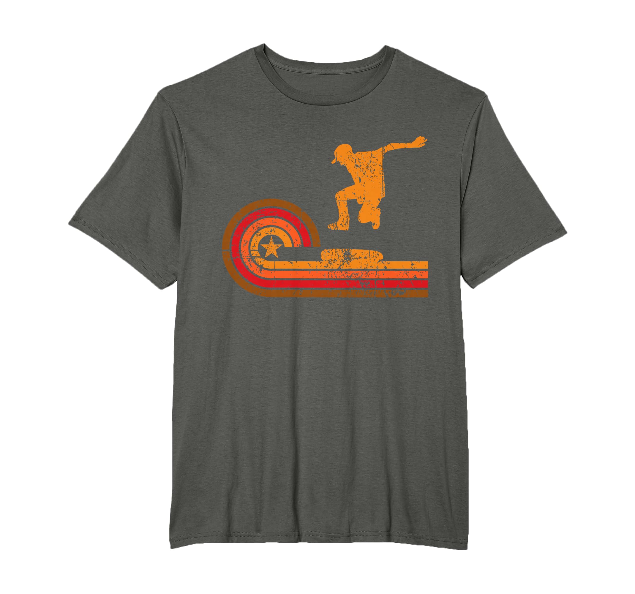 1970S Skateboarder Silhouette Skateboarding T-Shirt - Graphic Print Unisex - T-Shirt, Sweatshirt, Hoodie