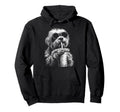 Maltese Drinking Iced Coffee Funny Dog Hoodie - Trendy Graphic Men Women - T-Shirt, Sweatshirt, Hoodie