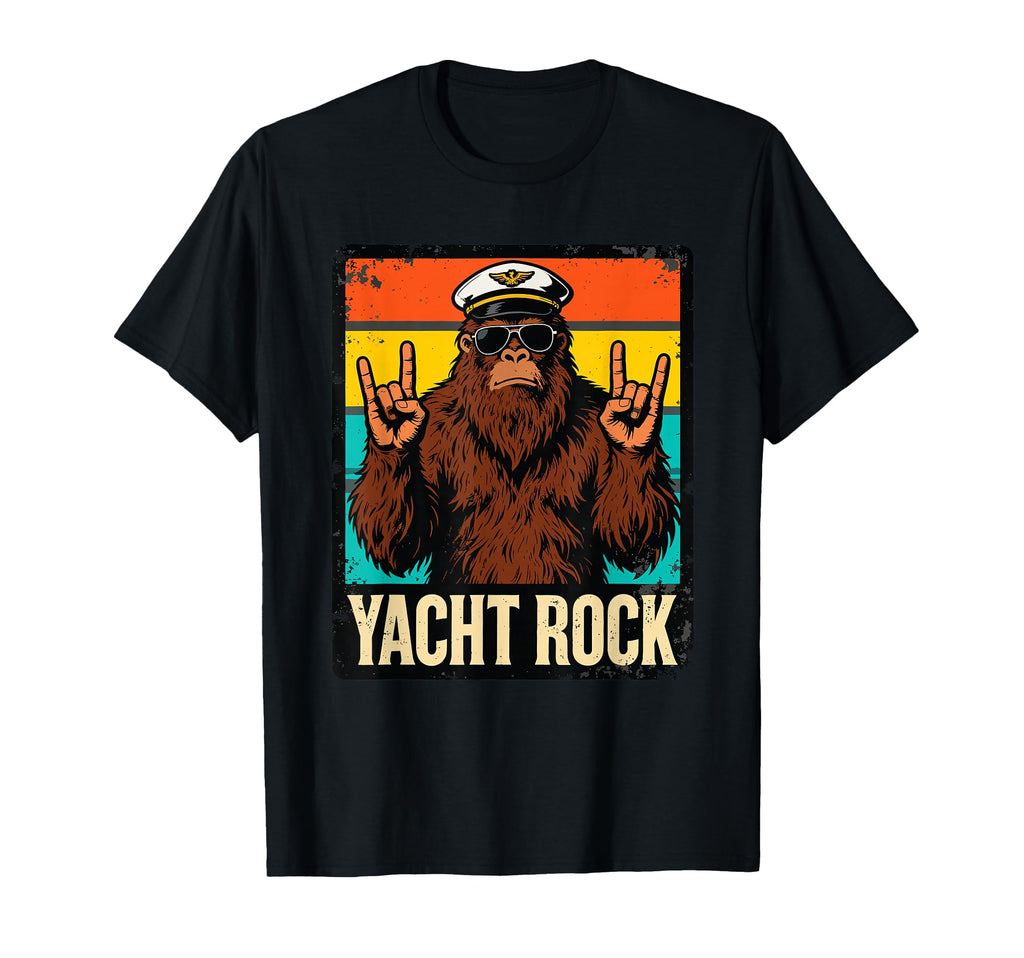 Funny Bigfoot Yacht Rock Boat T-Shirt - Fun Novelty Design for Adults - T-Shirt, Sweatshirt, Hoodie