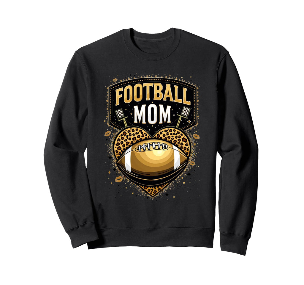 Fierce Football Mom Gold Gift Sweatshirt - Minimalist Print for Adults - T-Shirt, Sweatshirt, Hoodie