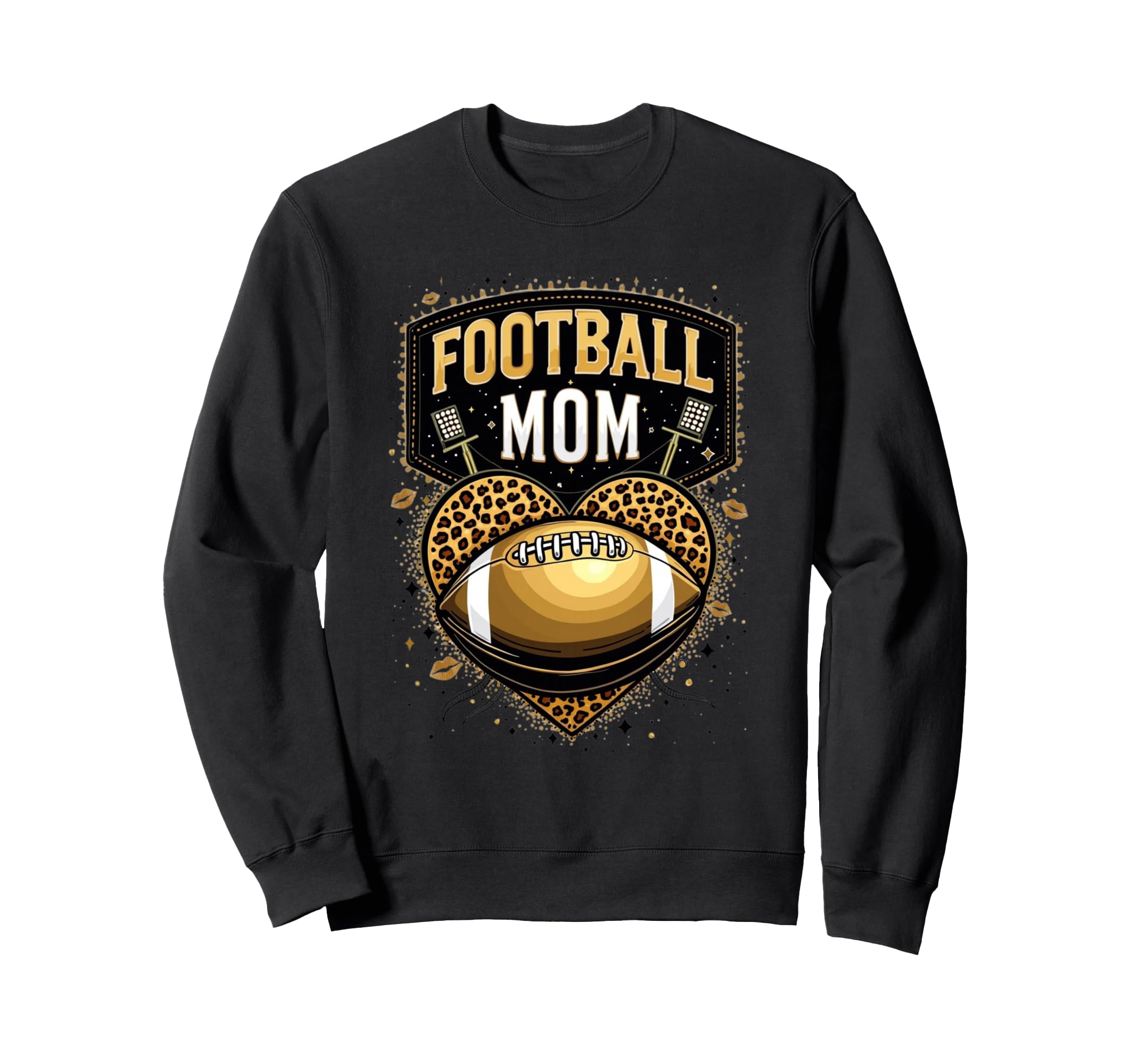 Fierce Football Mom Gold Gift Sweatshirt - Minimalist Print for Adults - T-Shirt, Sweatshirt, Hoodie