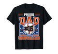 Proud Dad Baseball Player Number 16 T-Shirt - Custom Art Print Men Women - T-Shirt, Sweatshirt, Hoodie