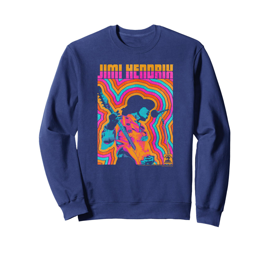 Jimi Hendrix Colorful Vibe Lines Sweatshirt - Minimalist Print Men Women - T-Shirt, Sweatshirt, Hoodie