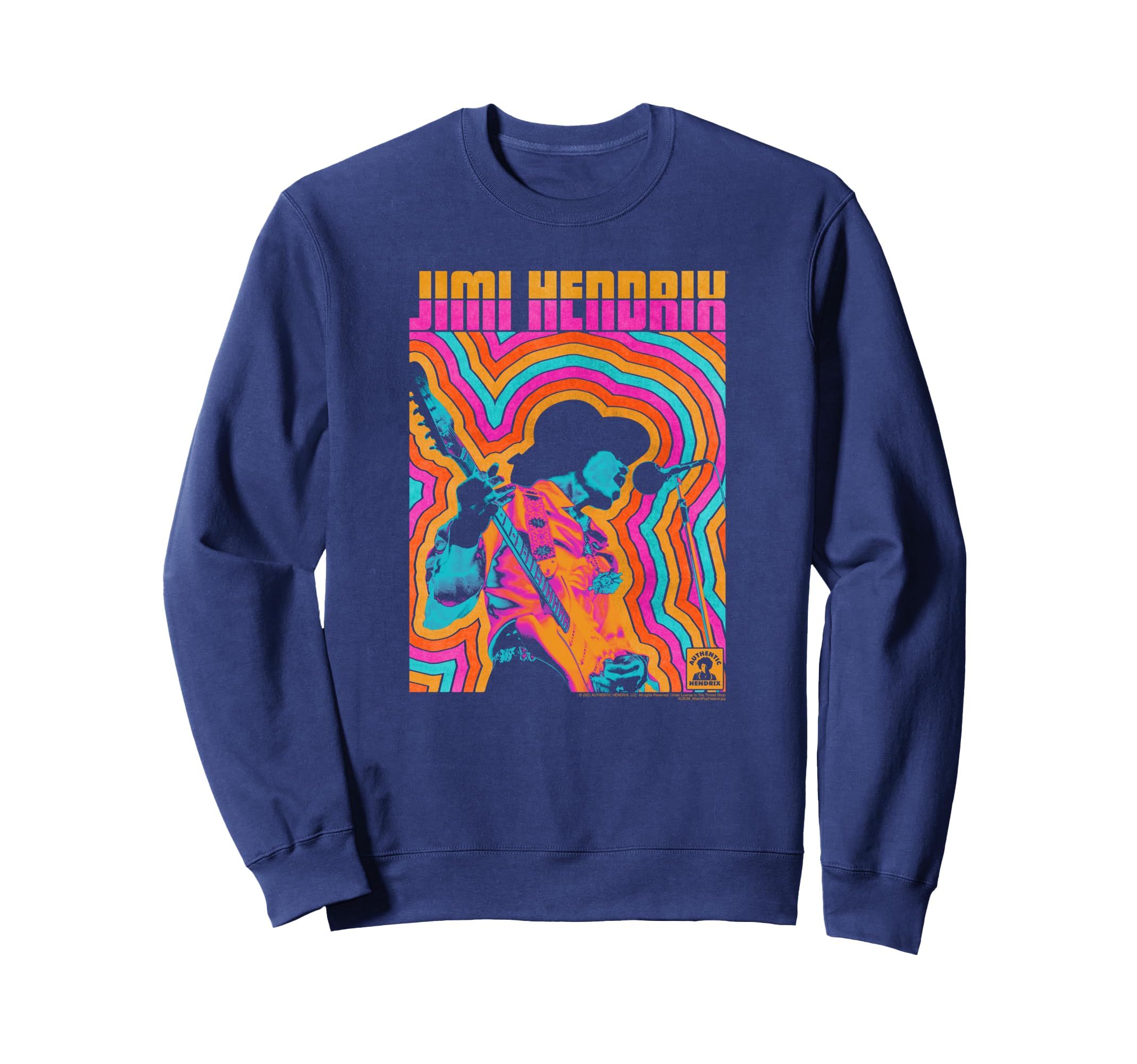 Jimi Hendrix Colorful Vibe Lines Sweatshirt - Minimalist Print Men Women - T-Shirt, Sweatshirt, Hoodie