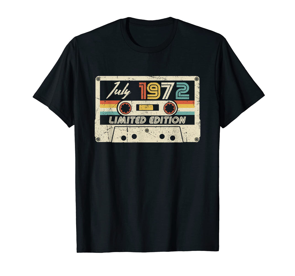 July 1972 50Th Birthday Cassette T-Shirt - Casual Everyday Wear for Adults - T-Shirt, Sweatshirt, Hoodie