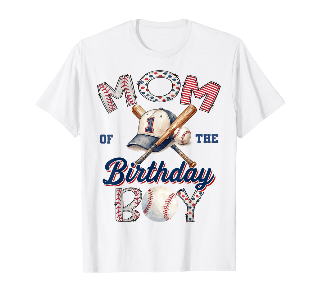 Mom Birthday Baseball Party Family T-Shirt - Minimalist Print Unisex - T-Shirt, Sweatshirt, Hoodie