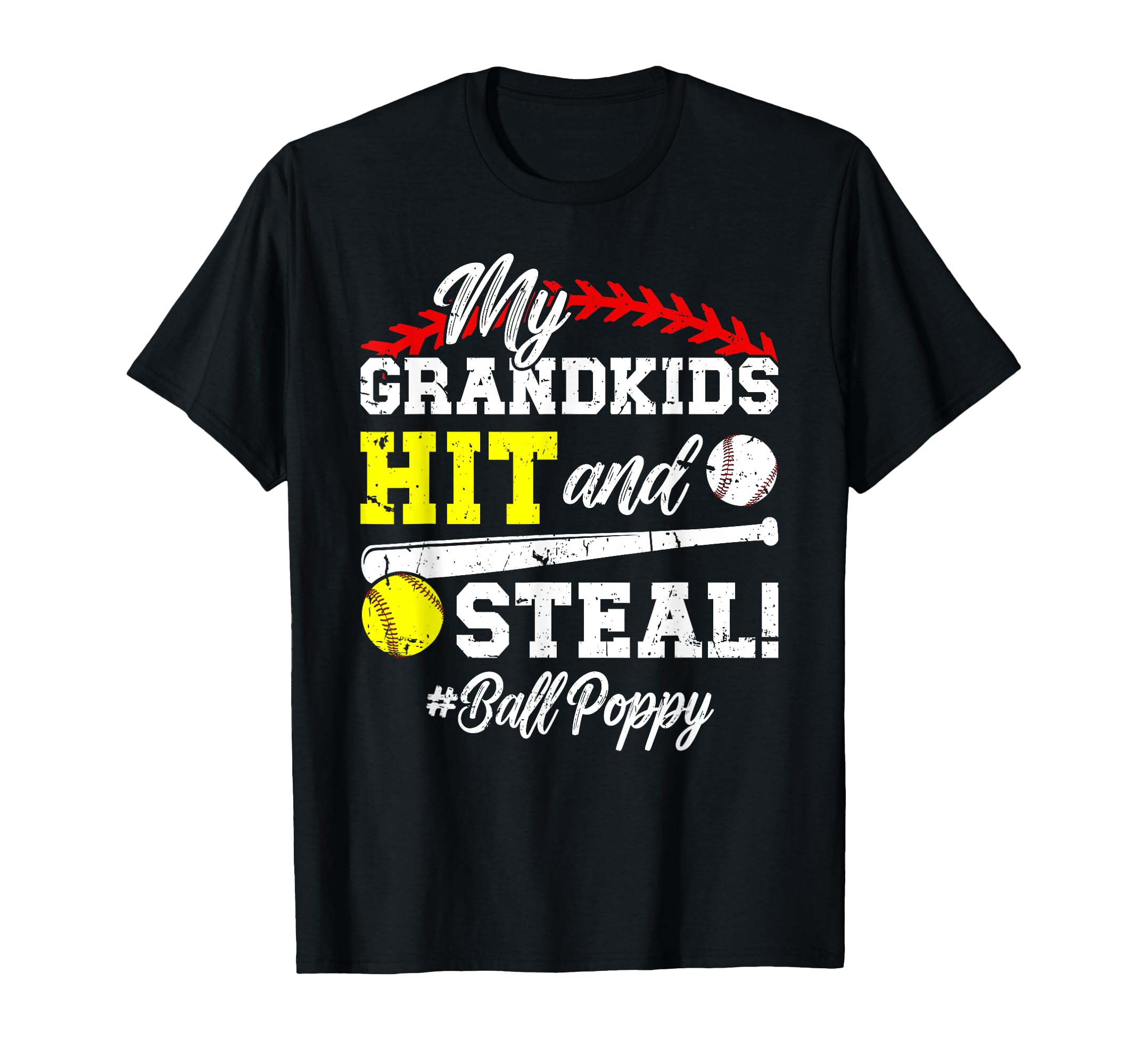 Ball Poppy Baseball Softball Poppy T-Shirt - Trendy Graphic for Adults - T-Shirt, Sweatshirt, Hoodie