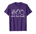 Lunch Lady Peace Love Lunch Peace Heart T-Shirt - Aesthetic Graphic Unisex - T-Shirt, Sweatshirt, Hoodie