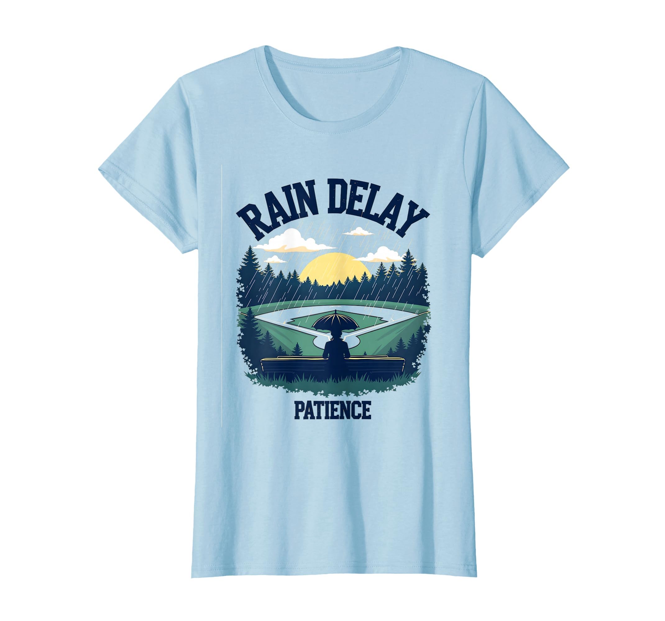 Rain Delay Patience Baseball Mom T-Shirt - Streetwear Style for Adults - T-Shirt, Sweatshirt, Hoodie