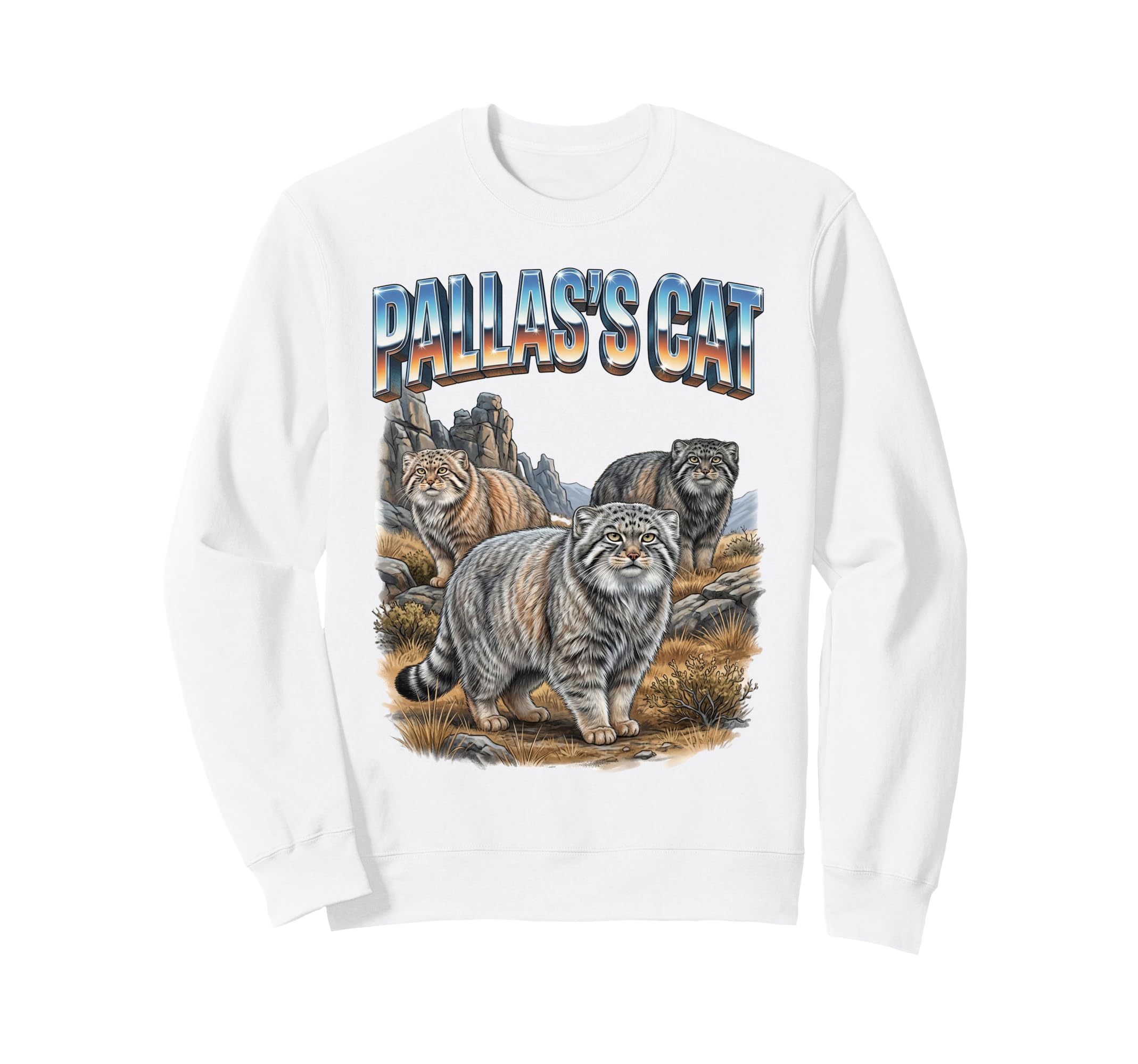 Pallass Cat 70S 90S Pallass Cat Sweatshirt - Aesthetic Graphic Men Women - T-Shirt, Sweatshirt, Hoodie