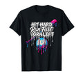 Hit Hard Run Fast Turn Left Baseball T-Shirt - Custom Art Print Men Women - T-Shirt, Sweatshirt, Hoodie