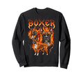 Boxer 80S 90S Heavy Metal Flames Sweatshirt - Streetwear Style Men Women - T-Shirt, Sweatshirt, Hoodie