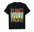 Planet Over Profit Distressed T-Shirt - Fun Novelty Design for Adults - T-Shirt, Sweatshirt, Hoodie