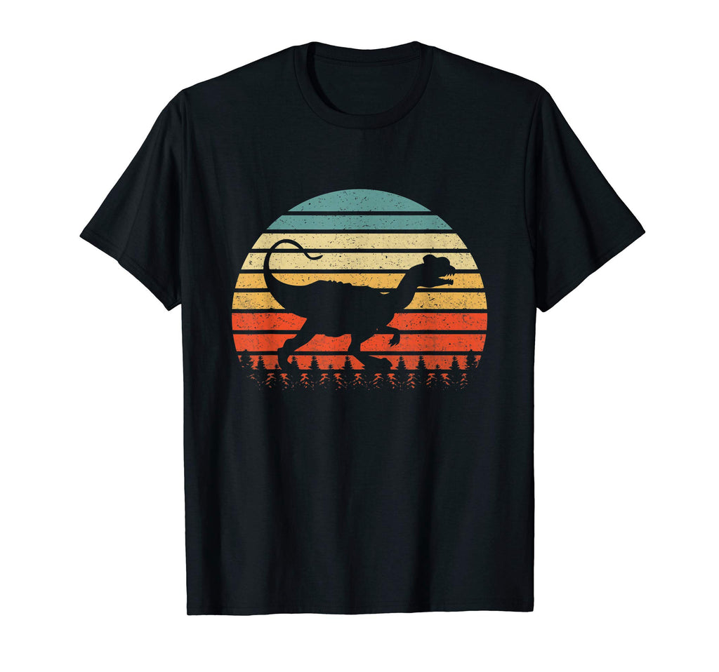 Dilophosaurus Dinosaurus Sunset T-Shirt - Aesthetic Graphic Men Women - T-Shirt, Sweatshirt, Hoodie