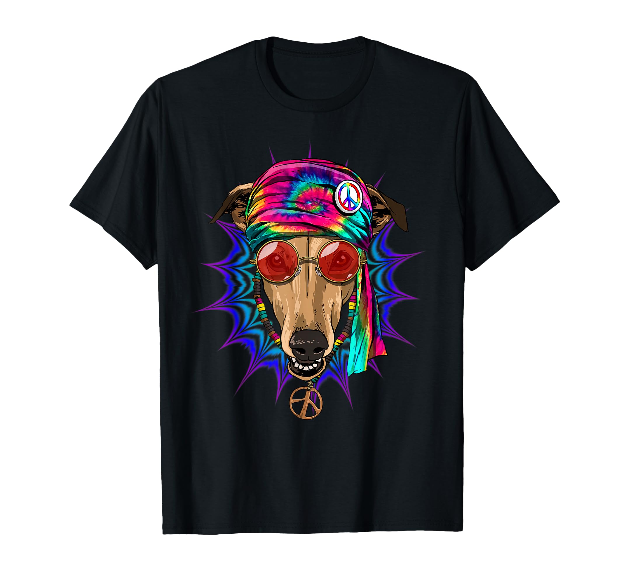 Tie Dye Hippie Greyhound T-Shirt - Casual Everyday Wear Men Women - T-Shirt, Sweatshirt, Hoodie