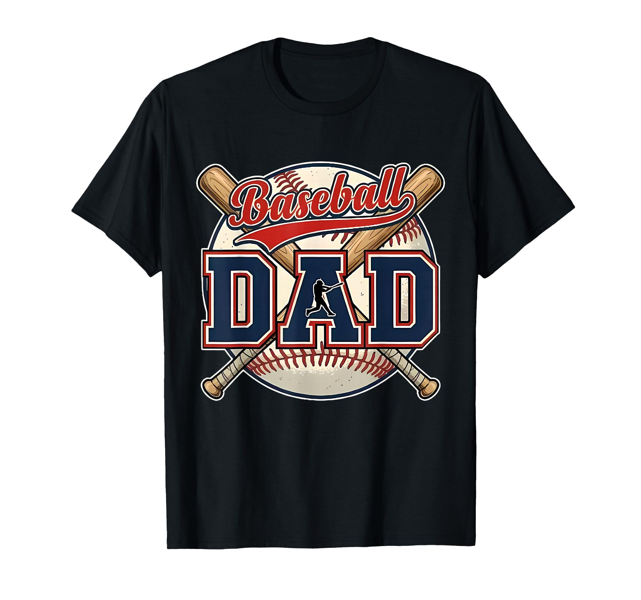 Baseball Dad Matching Family Game T-Shirt - Custom Art Print for Adults - T-Shirt, Sweatshirt, Hoodie