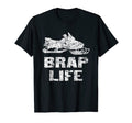 Brap Life Snowmobiling Distressed T-Shirt - Casual Everyday Wear Men Women - T-Shirt, Sweatshirt, Hoodie