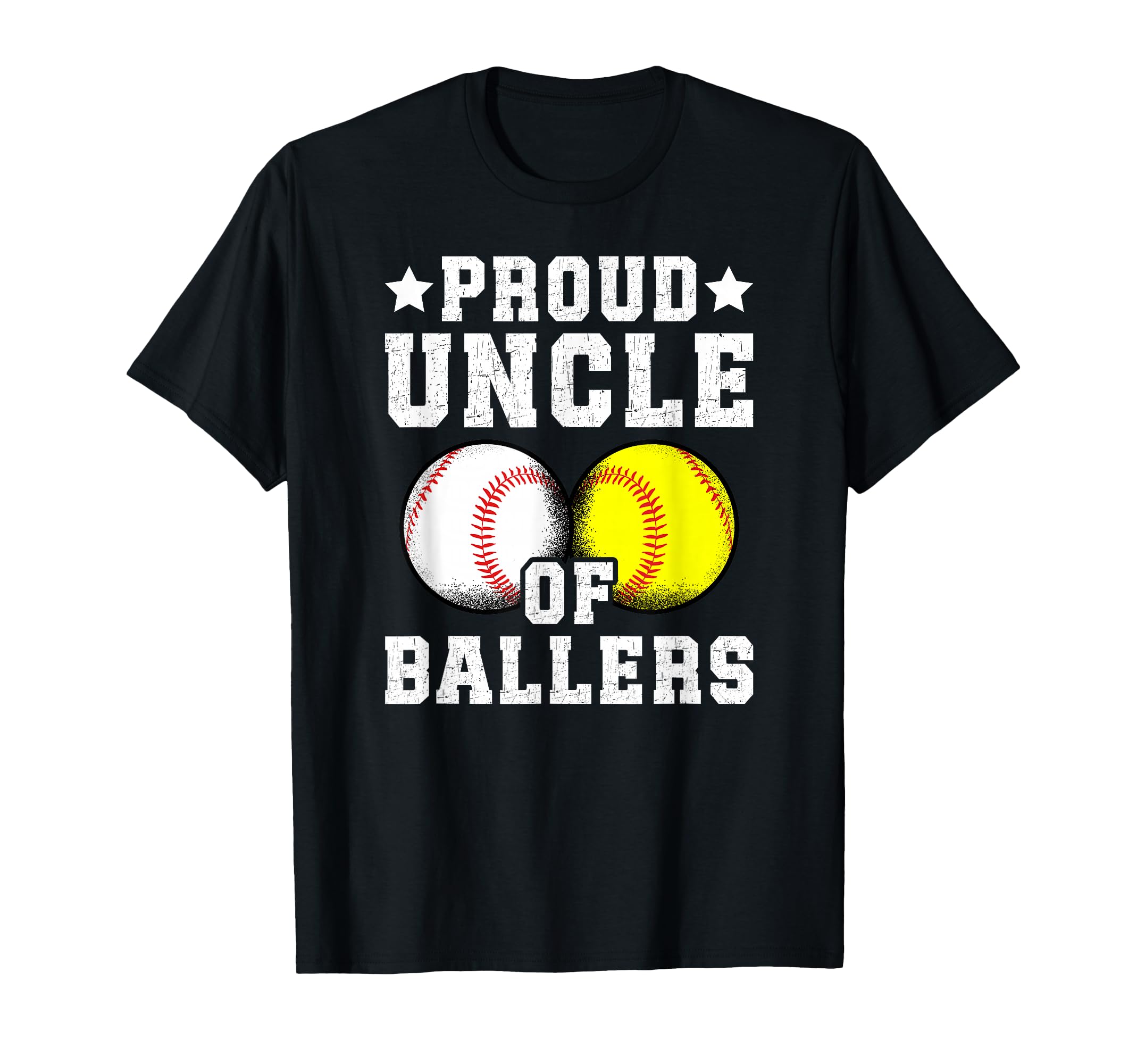 Proud Uncle Ballers Baseball Softball T-Shirt - Custom Art Print Unisex - T-Shirt, Sweatshirt, Hoodie