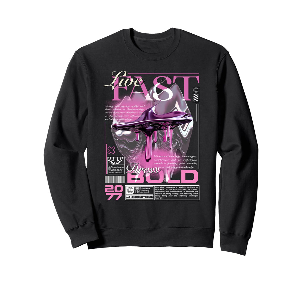 Y2K Dress Bold Bold Urban Graffiti Sweatshirt - Aesthetic Graphic Unisex - T-Shirt, Sweatshirt, Hoodie