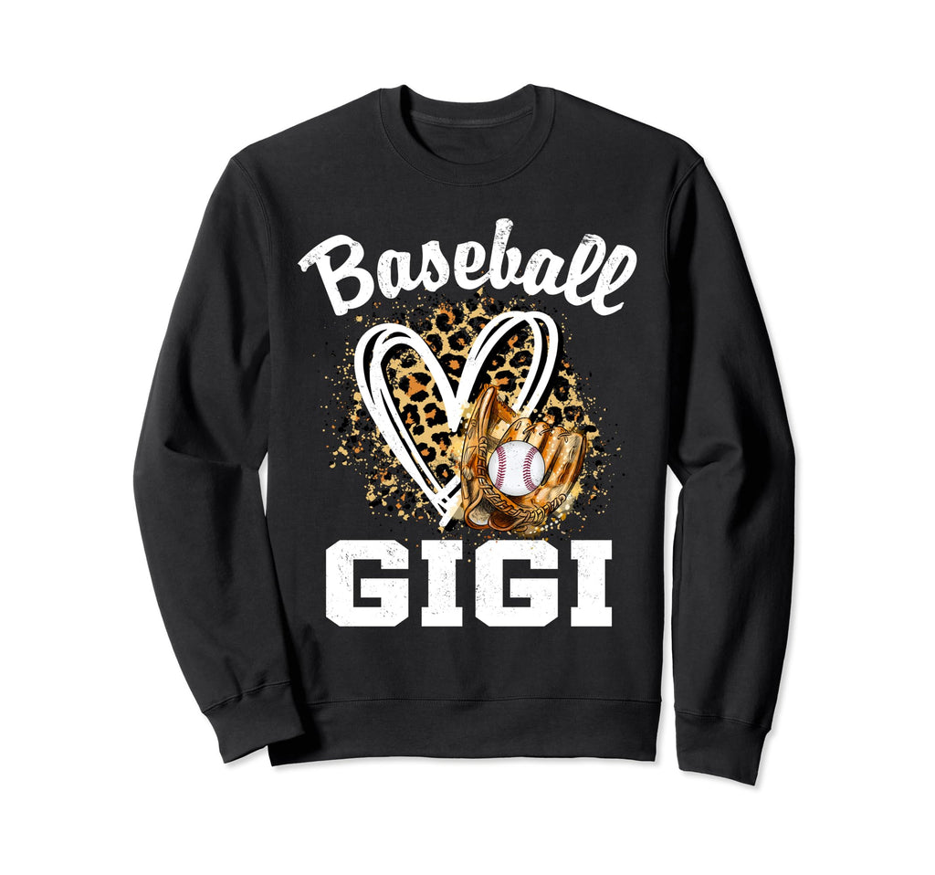 Baseball Gigi Leopard Heart Grandma Sweatshirt - Trendy Graphic for Adults - T-Shirt, Sweatshirt, Hoodie