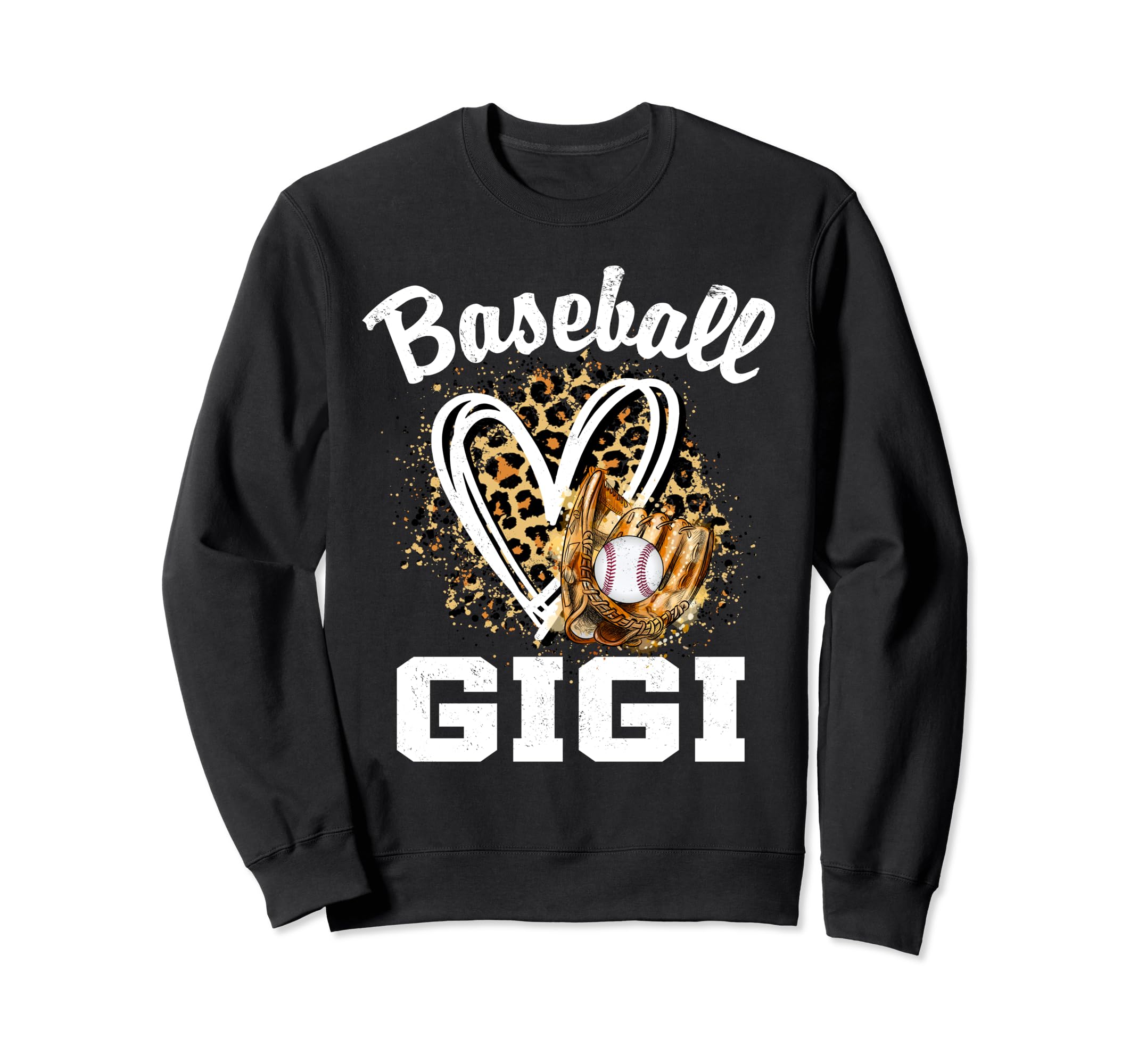 Baseball Gigi Leopard Heart Grandma Sweatshirt - Trendy Graphic for Adults - T-Shirt, Sweatshirt, Hoodie