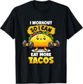 I Work out So Can Eat More Tacos Quote Taco Gym - Adult & Kids T-Shirts, Sweatshirts & Hoodies apparel design preview 1