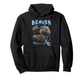 Beaver 90S Heavy Metal Beaver Animal Hoodie - Fun Novelty Design Unisex - T-Shirt, Sweatshirt, Hoodie
