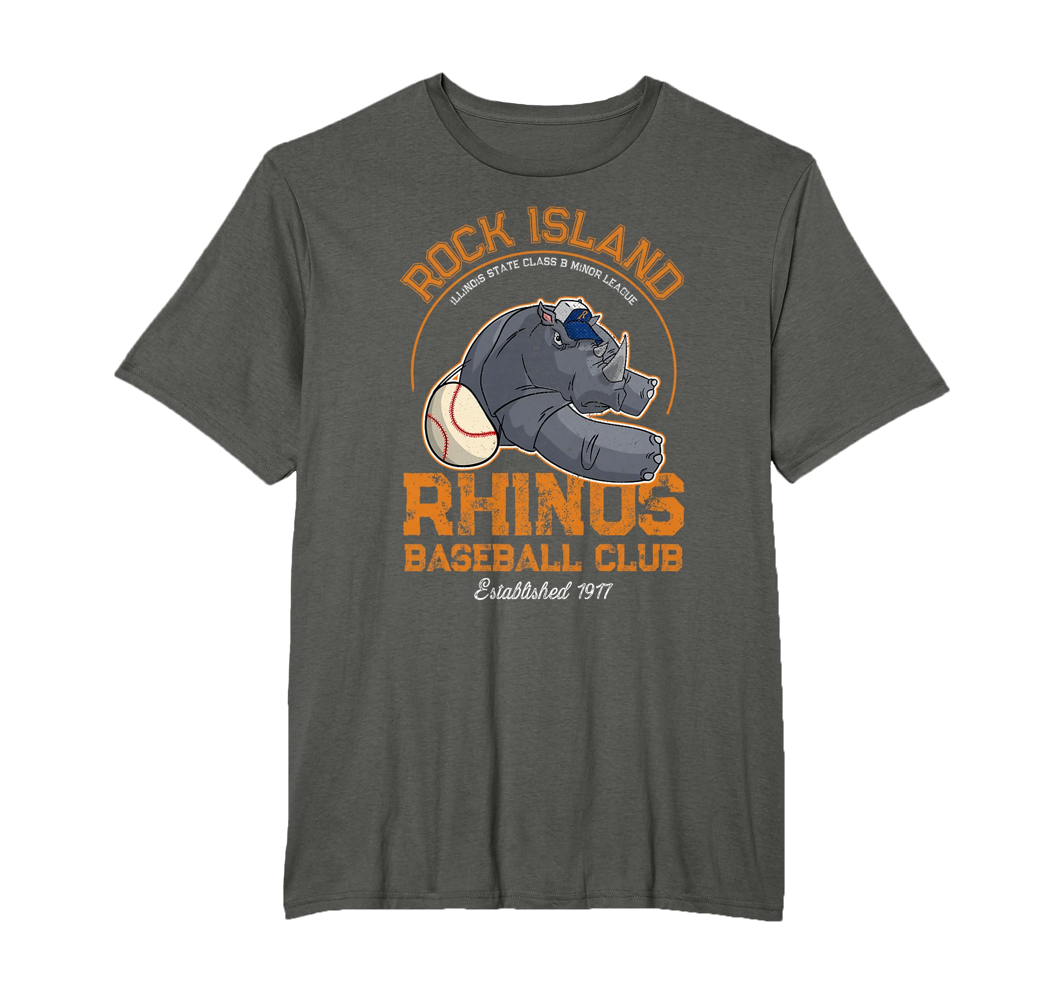 Rock Island Rhinos Minor League T-Shirt - Fun Novelty Design Men Women - T-Shirt, Sweatshirt, Hoodie