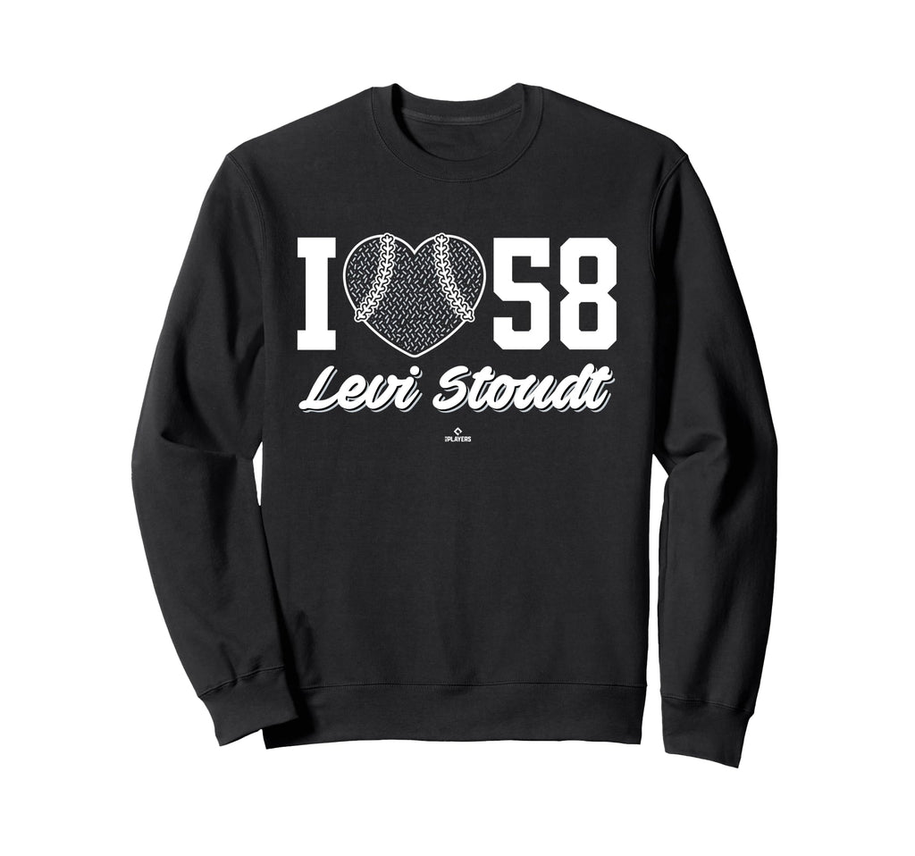 I Heart Baseball Levi Stoudt Sweatshirt - Unique Graphic for Adults - T-Shirt, Sweatshirt, Hoodie