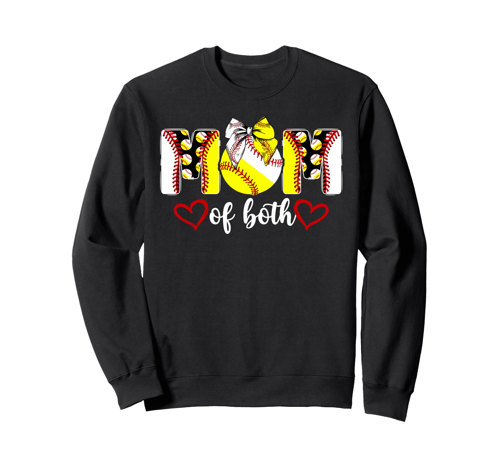 Mom Both Coquette Softball Baseball Mom Sweatshirt - Trendy Graphic Unisex - T-Shirt, Sweatshirt, Hoodie